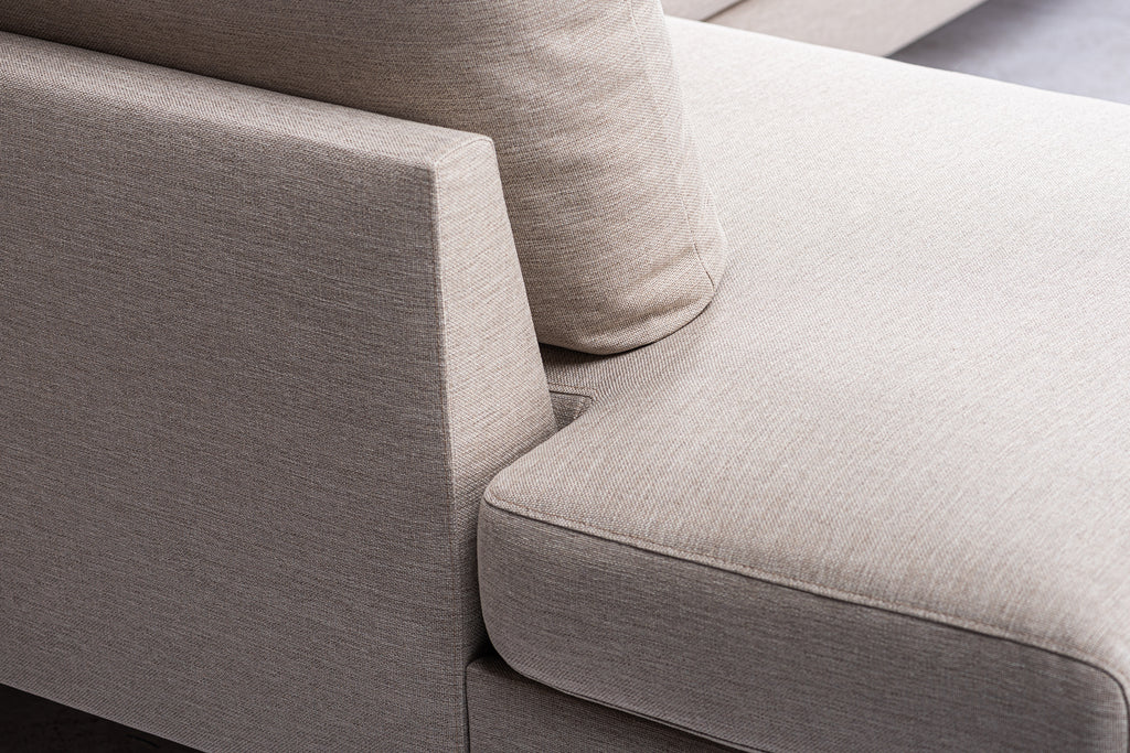 3 seater corner left, fabric Inari 22, I460 beige, black leg