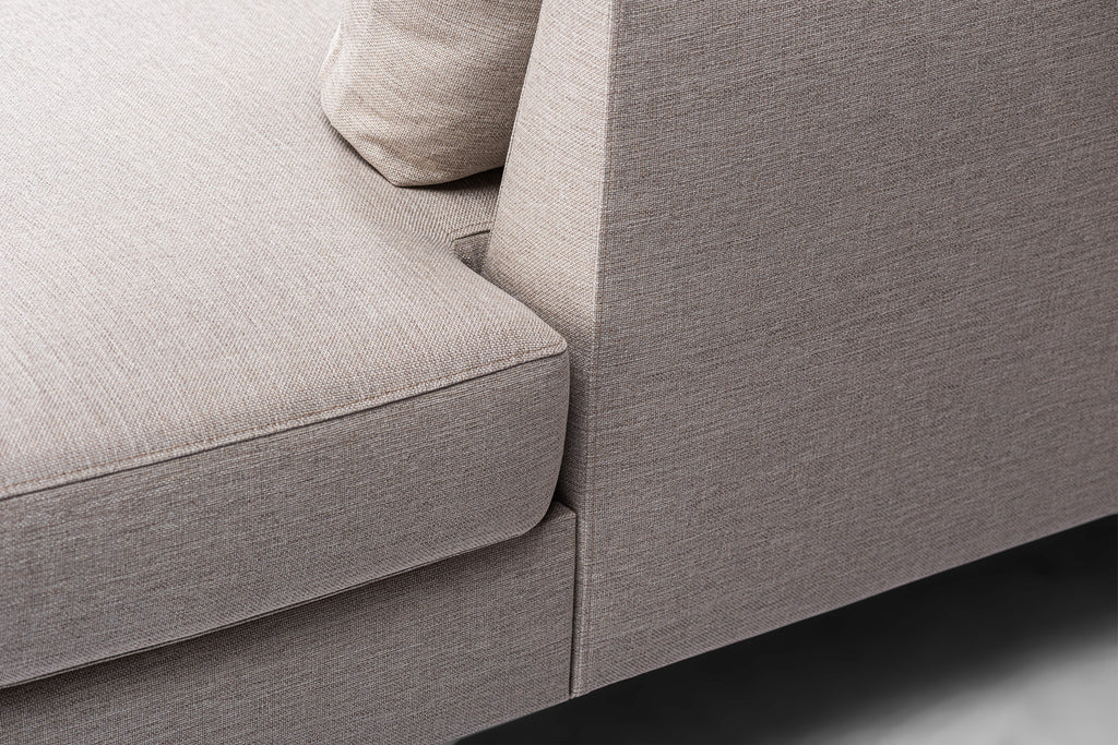 3 seater corner right CL, fabric Inari 22, I460 beige, black leg