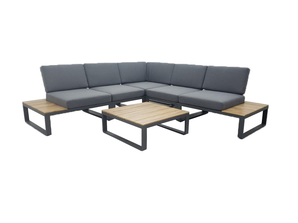 Albufeira modulaire loungeset hoekopstelling - Alu antraciet