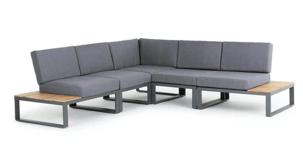 Albufeira modulaire loungeset hoekopstelling - Alu antraciet