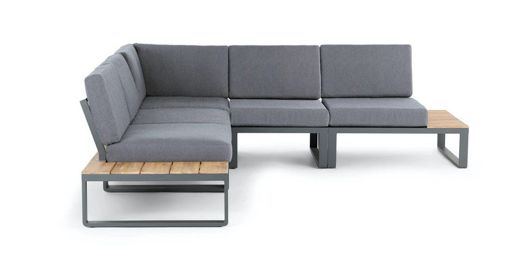 Albufeira modulaire loungeset hoekopstelling - Alu antraciet