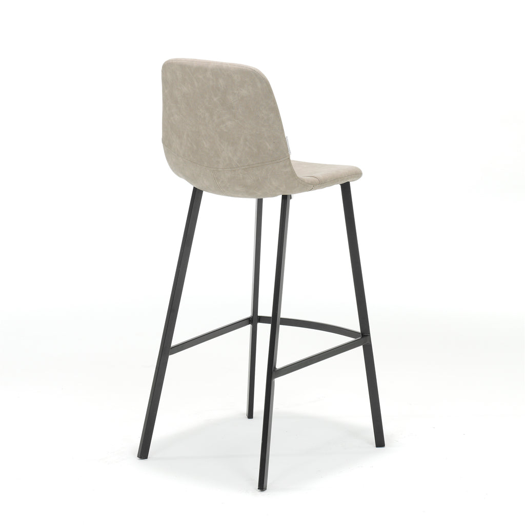 Barkruk Bari Zwart Stof Vintage Beige