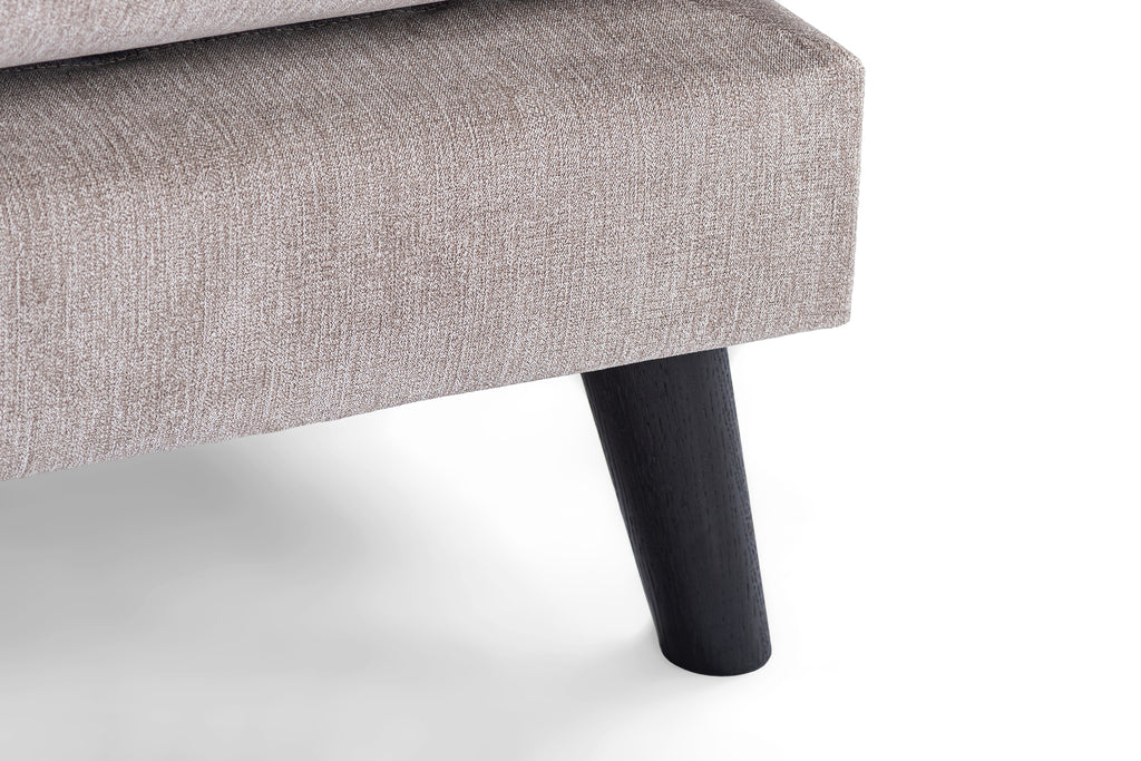 3 seater sofa CL right, fabric Orinoco 23, K460 beige, black leg