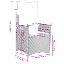 Tuinstoelen Verstelbaar Met Kussens Poly Rattan