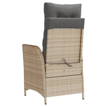 Tuinstoelen Verstelbaar Voetensteun Poly Rattan Beige Mix