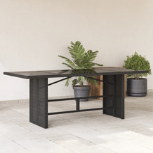 Tuintafel Met Glazen Blad 190X80X74 Cm Poly Rattan