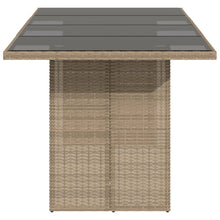 Tuintafel Met Glazen Blad 190X80X74 Cm Poly Rattan