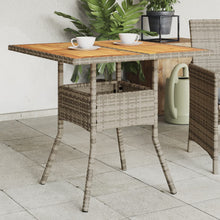 Tuintafel Met Glazen Blad 80X80X75 Cm Poly Rattan