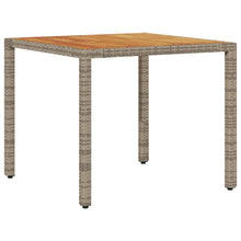 Tuintafel Met Acaciahouten Blad 90X90X75 Cm Poly Rattan Grijs Donkerbruin