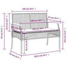 Tuinbank Met Kussen Poly Rattan En Acaciahout Beige