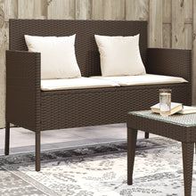 Tuinbank Met Kussens Poly Rattan