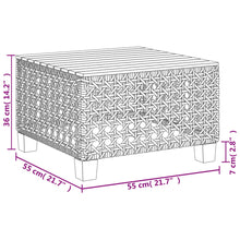 Tuintafel 55X55X36 Cm Poly Rattan En Acaciahout Zwart