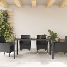 Tuintafel Met Glazen Blad Poly Rattan