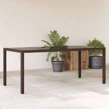 Tuintafel Met Glazen Blad Poly Rattan