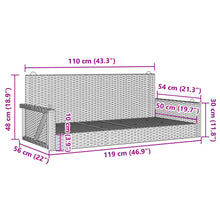 Schommelbank 119X56X48 Cm Poly Rattan