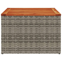 Tuintafel 55X55X37 Cm Poly Rattan En Acaciahout Grijs