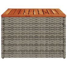 Tuintafel 55X55X37 Cm Poly Rattan En Acaciahout Grijs