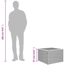 Tuintafel 55X55X37 Cm Poly Rattan En Acaciahout Grijs