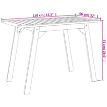 Tuintafel 110X56X75 Cm Massief Acaciahout Beige And Dark Brown