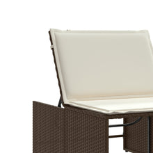 Ligstoelen 2 St Met Tafel Poly Rattan Bruin Lichtgrijs