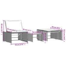 Ligstoelen 2 St Met Tafel Poly Rattan Beige