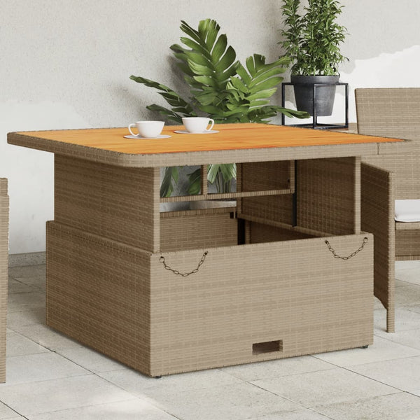 Tuintafel Poly Rattan En Acaciahout