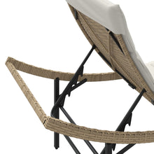 Ligbed Met Kussen 55X199X50 Cm Poly Rattan