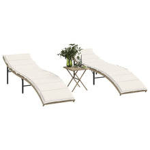 Ligbed Met Kussen 55X199X50 Cm Poly Rattan