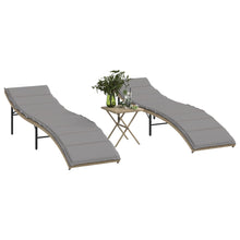 Ligbed Met Kussen 55X199X50 Cm Poly Rattan