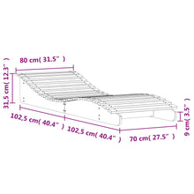 Ligbed 205X80X31,5 Cm Massief Grenenhout