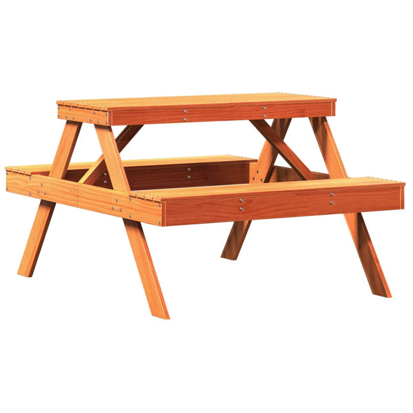 Picknicktafel 105X134X75 Cm Massief Grenenhout