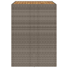 Tuintafel Met Acaciahouten Blad 105X80X110 Cm Poly Rattan Grijs