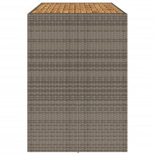 Tuintafel Met Acaciahouten Blad 185X80X110 Cm Poly Rattan Grijs