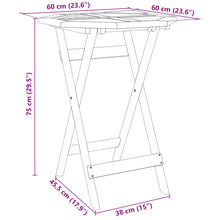 Tuintafel Inklapbaar Ø60X75 Cm Massief Acaciahout