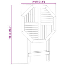 Tuintafel Inklapbaar Ø70X75 Cm Massief Acaciahout