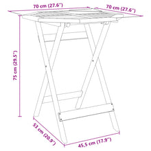 Tuintafel Inklapbaar Ø70X75 Cm Massief Acaciahout