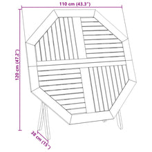 Tuintafel Inklapbaar Ø110X75 Cm Massief Acaciahout