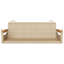 Schommelbank 109X62X40 Cm Poly Rattan Beige