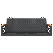 Schommelbank 109X62X40 Cm Poly Rattan Zwart