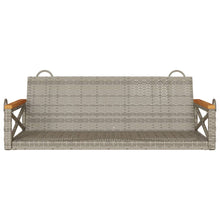 Schommelbank 109X62X40 Cm Poly Rattan Grijs