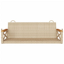 Schommelbank 109X62X40 Cm Poly Rattan Beige