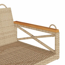 Schommelbank 109X62X40 Cm Poly Rattan Beige