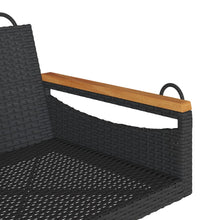 Schommelbank 63X62X40 Cm Poly Rattan Zwart