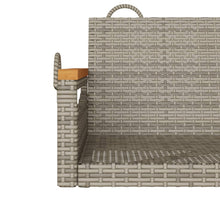 Schommelbank 63X62X40 Cm Poly Rattan Grijs