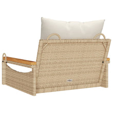 Schommelbank Met Kussens 63X62X40 Cm Poly Rattan Beige