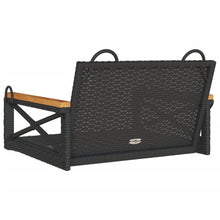 Schommelbank 63X62X40 Cm Poly Rattan Zwart