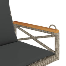 Schommelbank Met Kussens 63X62X40 Cm Poly Rattan Grijs