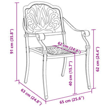 Tuinstoelen 2 St Gietaluminium Groen