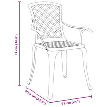 Tuinstoelen 2 St Gietaluminium Groen