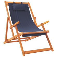 Strandstoelen 2 St Inklapbaar Stof Blauw